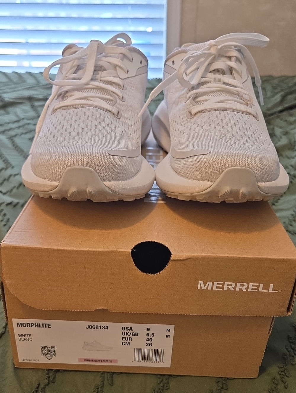 Merrell Women's White Morphlite White & Gray Athletic Sneakers Size 9
